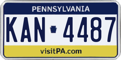 PA license plate KAN4487