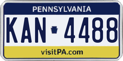 PA license plate KAN4488