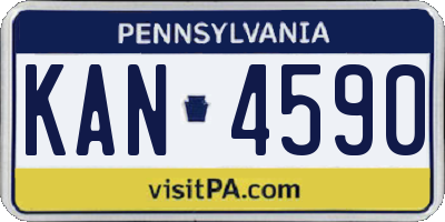PA license plate KAN4590