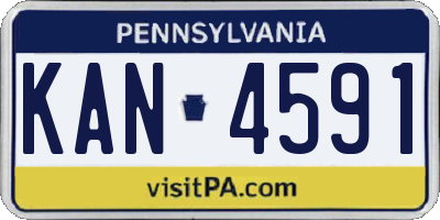 PA license plate KAN4591