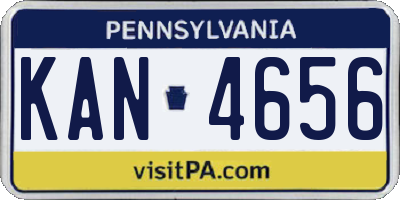 PA license plate KAN4656