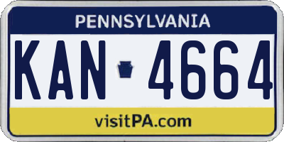 PA license plate KAN4664