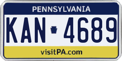 PA license plate KAN4689