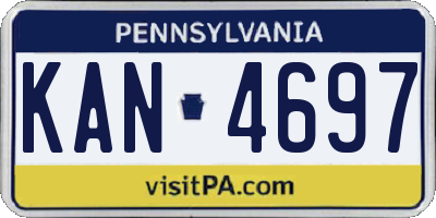 PA license plate KAN4697