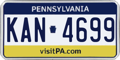 PA license plate KAN4699