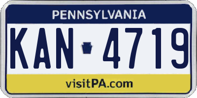 PA license plate KAN4719