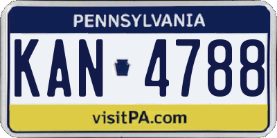 PA license plate KAN4788