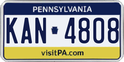 PA license plate KAN4808
