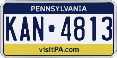 PA license plate KAN4813