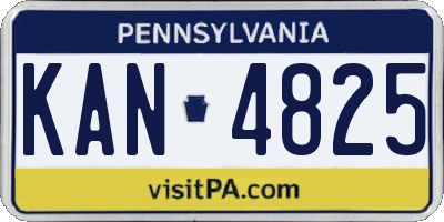 PA license plate KAN4825