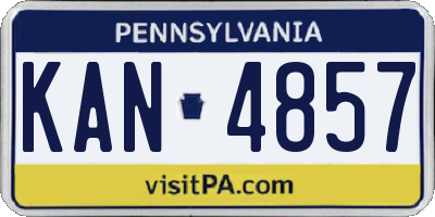 PA license plate KAN4857