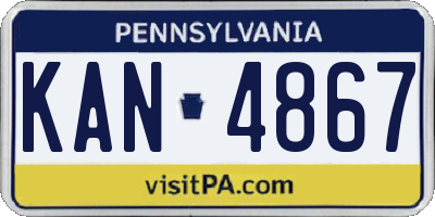 PA license plate KAN4867