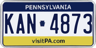 PA license plate KAN4873