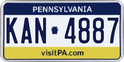 PA license plate KAN4887