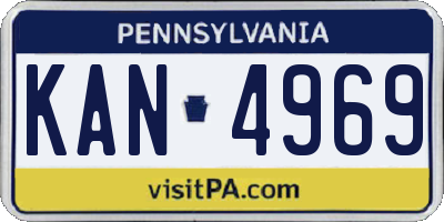 PA license plate KAN4969