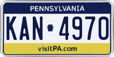 PA license plate KAN4970