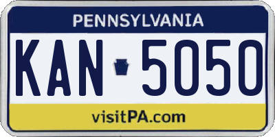 PA license plate KAN5050