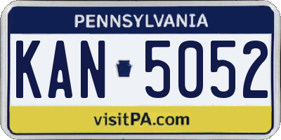 PA license plate KAN5052