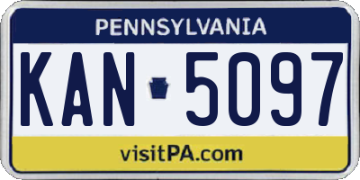 PA license plate KAN5097