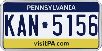 PA license plate KAN5156