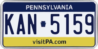 PA license plate KAN5159