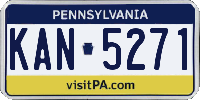 PA license plate KAN5271