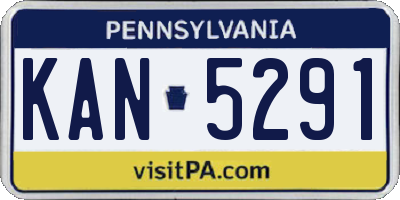 PA license plate KAN5291