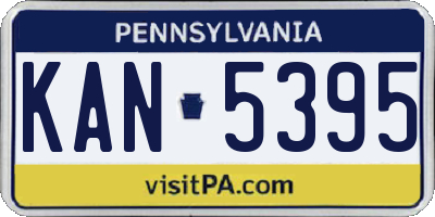 PA license plate KAN5395