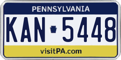 PA license plate KAN5448