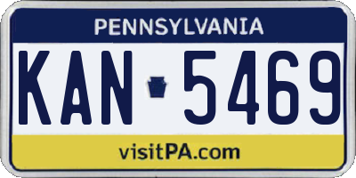 PA license plate KAN5469