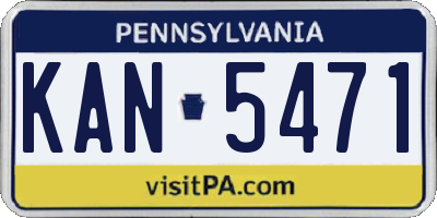 PA license plate KAN5471