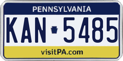 PA license plate KAN5485