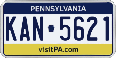 PA license plate KAN5621