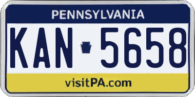 PA license plate KAN5658