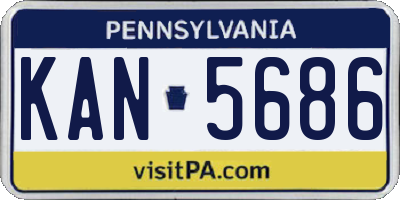 PA license plate KAN5686