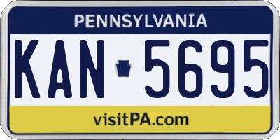 PA license plate KAN5695