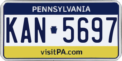 PA license plate KAN5697