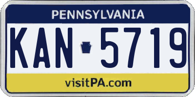 PA license plate KAN5719