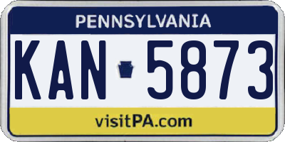 PA license plate KAN5873