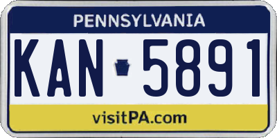 PA license plate KAN5891