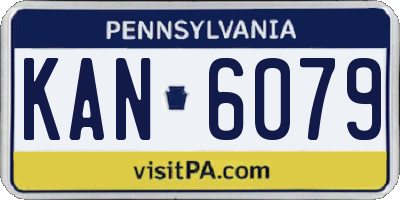 PA license plate KAN6079