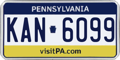 PA license plate KAN6099