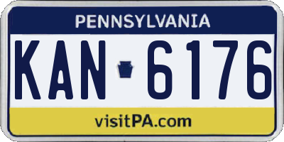 PA license plate KAN6176