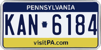 PA license plate KAN6184