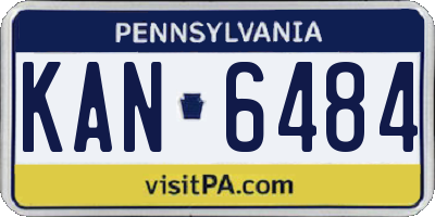 PA license plate KAN6484