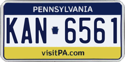 PA license plate KAN6561