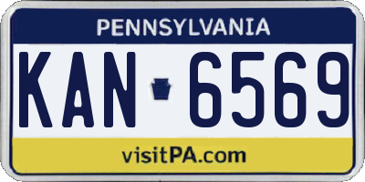 PA license plate KAN6569
