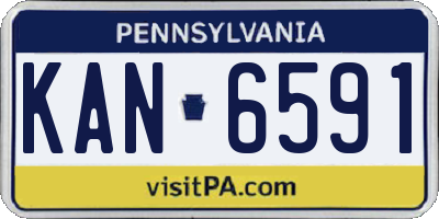 PA license plate KAN6591
