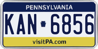 PA license plate KAN6856
