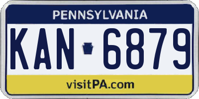 PA license plate KAN6879